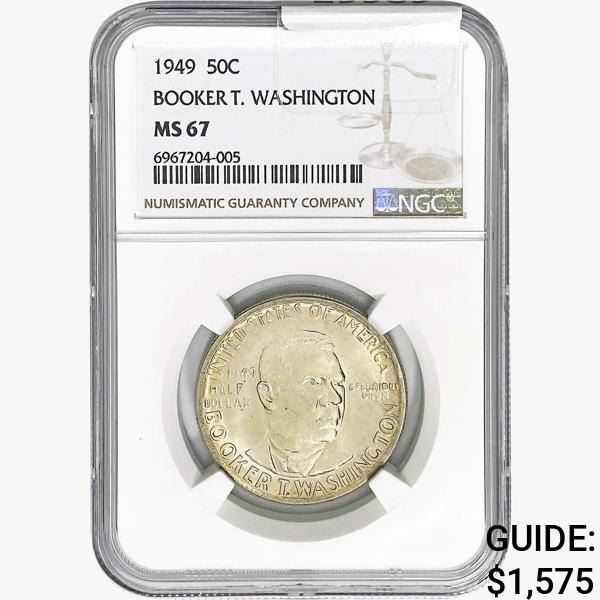 1949 Booker T Half Dollar NGC MS67