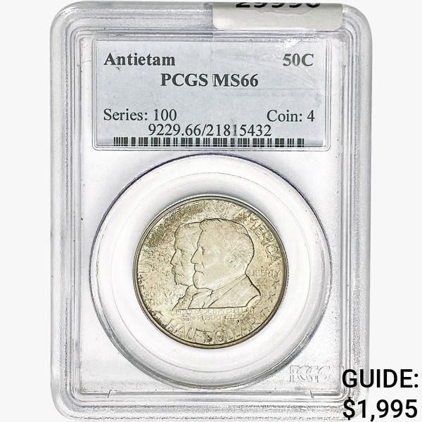 1937 Antietam Half Dollar PCGS MS66