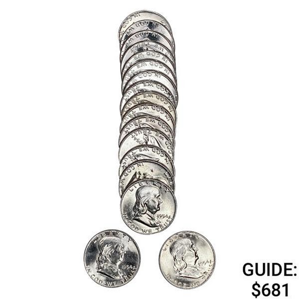 [17]1954 & 1958 Roll of Franklin Half Dollars
