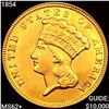 1854 $3 Gold Piece UNCIRCULATED +