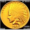 1908-D W/ Motto $10 Gold Eagle CHOICE BU