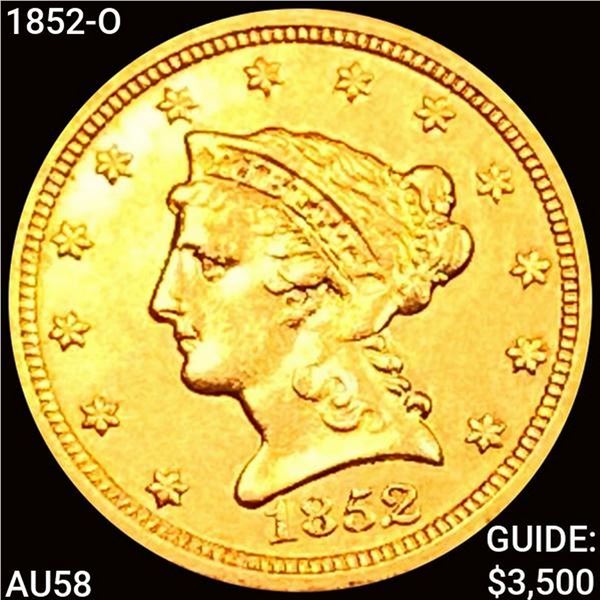 1852-O $2.50 Gold Quarter Eagle CHOICE AU