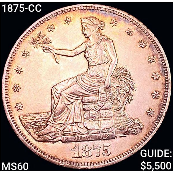1875-CC Silver Trade Dollar UNCIRCULATED