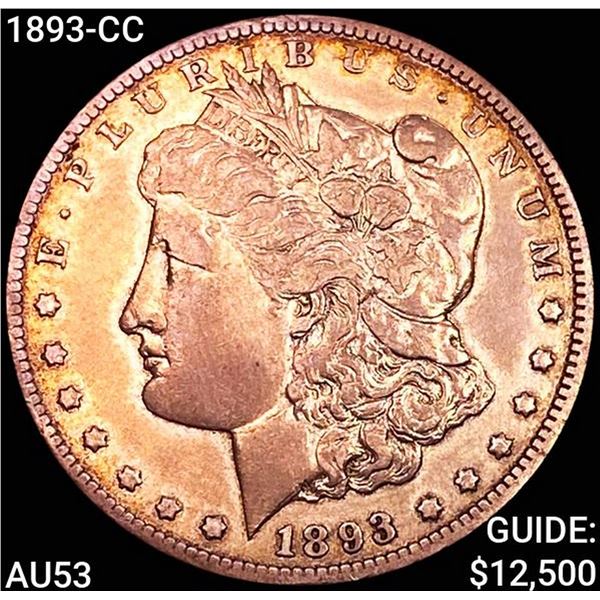 1893-CC Morgan Silver Dollar CLOSELY UNCIRCULATED