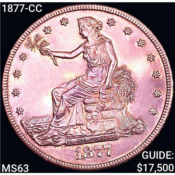 1877-CC Silver Trade Dollar CHOICE BU