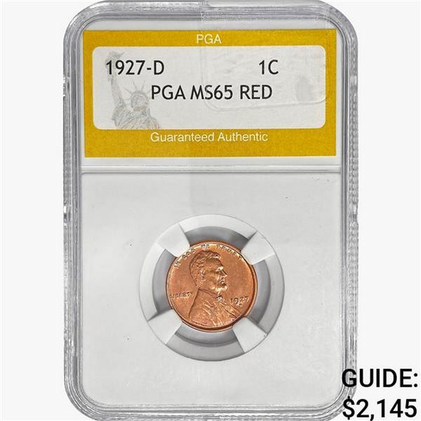 1927-D Wheat Cent PGA MS65 RED