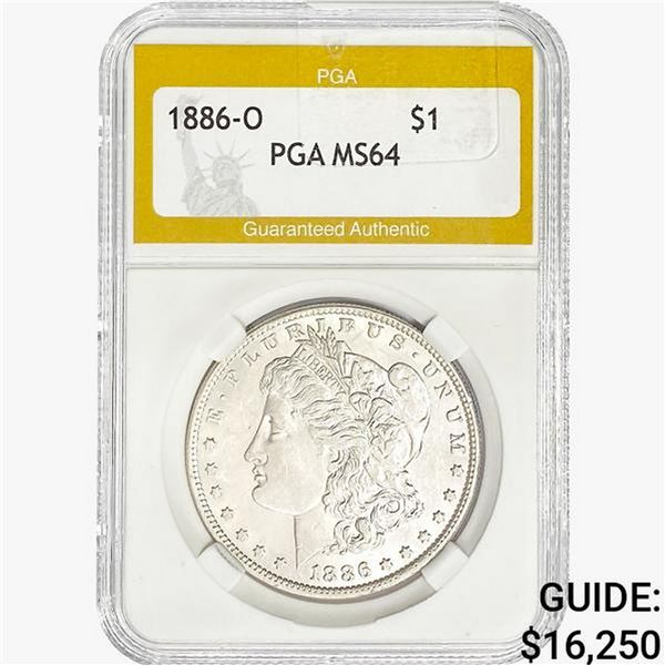 1886-O Morgan Silver Dollar PGA MS64