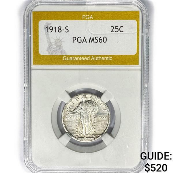 1918-S Standing Liberty Quarter PGA MS60