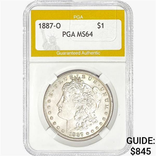 1887-O Morgan Silver Dollar PGA MS64