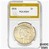 1935 Silver Peace Dollar PGA MS64