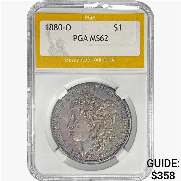 1880-O Morgan Silver Dollar PGA MS62