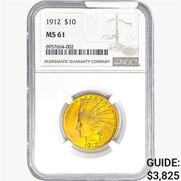 1912 $10 Gold Eagle NGC MS61