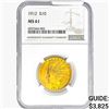 Image 1 : 1912 $10 Gold Eagle NGC MS61
