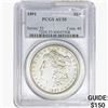 1891 Morgan Silver Dollar PCGS AU55