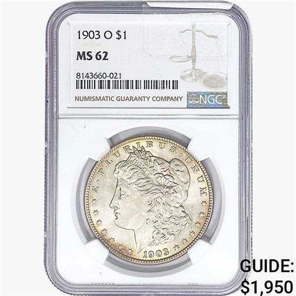 1903-O Morgan Silver Dollar NGC MS62