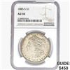 1885-S Morgan Silver Dollar NGC AU50