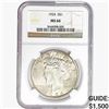 1924 Silver Peace Dollar NGC MS66