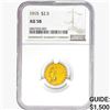 1915 $2.50 Gold Quarter Eagle NGC AU58