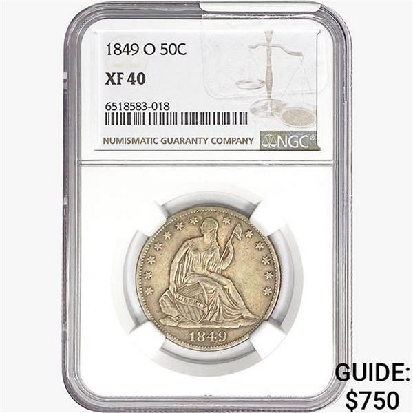 1849-O Seated Liberty Half Dollar NGC XF40