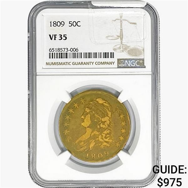 1809 Capped Bust Half Dollar NGC VF35