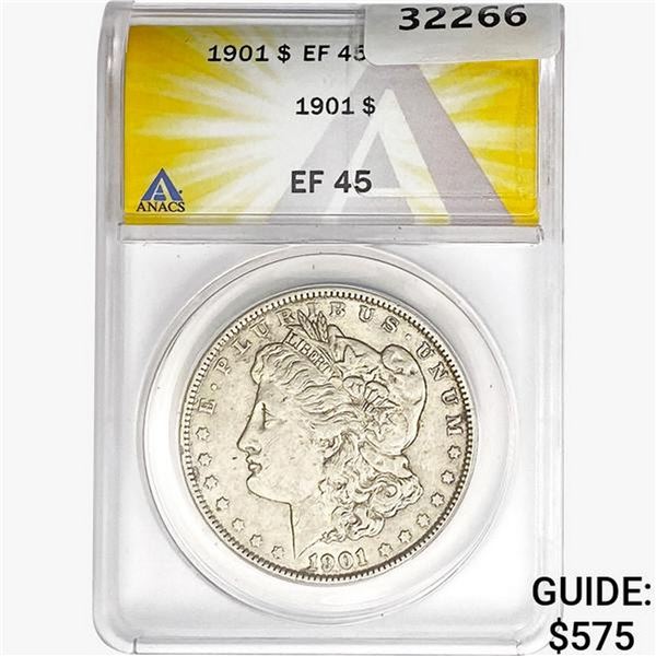 1901 Morgan Silver Dollar ANACS EF45