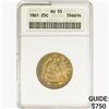 1861 Seated Liberty Quarter ANACS AU55