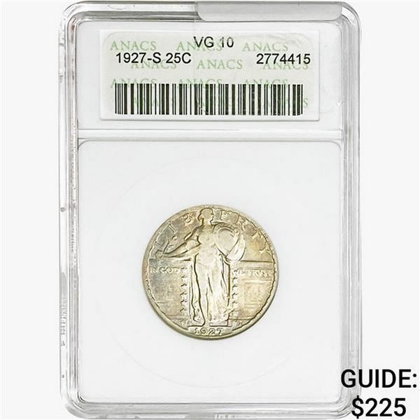 1927-S Standing Liberty Quarter ANACS VG10