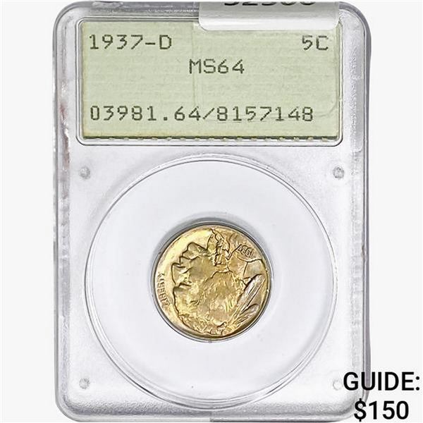 1937-D Buffalo Nickel PCGS MS64