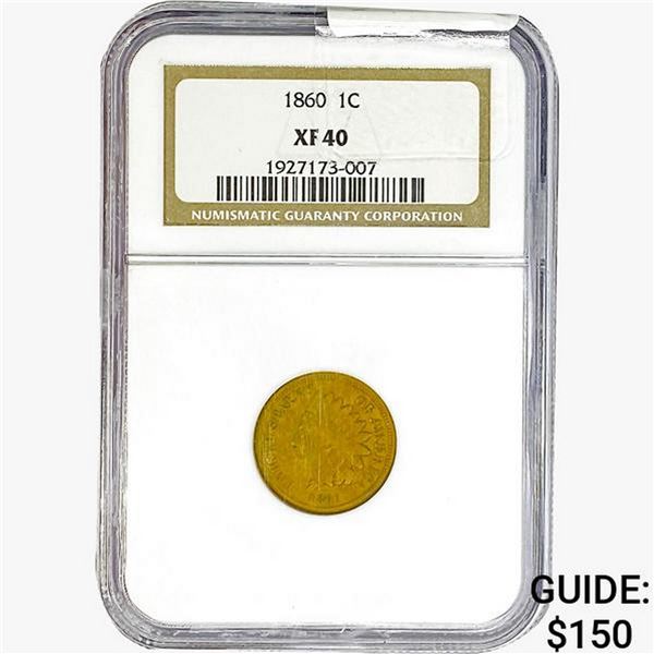 1860 Indian Head Cent NGC XF40