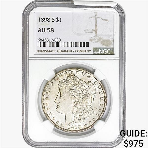 1898-S Morgan Silver Dollar NGC AU58