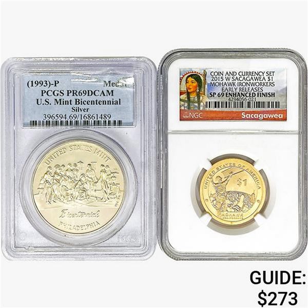 [2] Varied US Coinage PCGS/NGC PF/SP [1993, 2015-W]