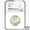 1940 Washington Silver Quarter NGC PF64