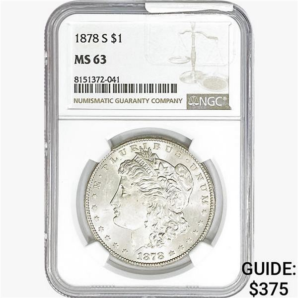 1878-S Morgan Silver Dollar NGC MS63
