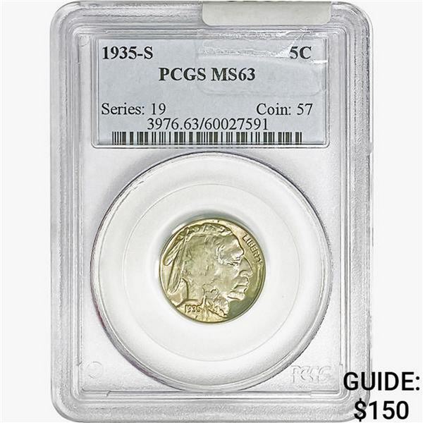 1935-S Buffalo Nickel PCGS MS63