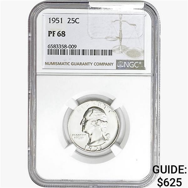 1951 Washington Silver Quarter NGC PF68