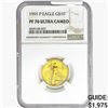 Image 1 : 1991-P 1/4oz $10 AGE NGC PF70 ULTRA CAMEO