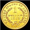 Image 2 : 1851-O Rare Gold Dollar CLOSELY UNCIRCULATED