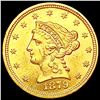 Image 1 : 1879 $2.50 Gold Quarter Eagle CLOSELY UNCIRCULATED