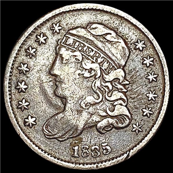1835 Capped Bust Half Dime LIGHTLY CIRCULATED