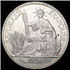 1926A French Indo-China 1 Piastre Silver Crown CHOICE AU