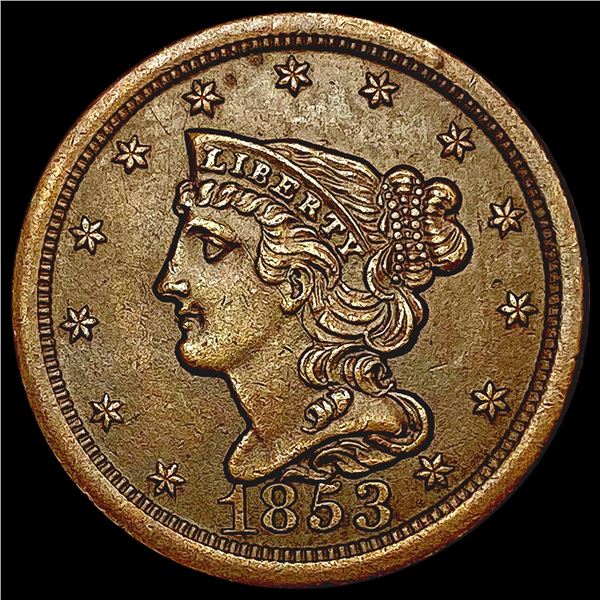 1853 Braided Hair Half Cent UNCIRCULATED