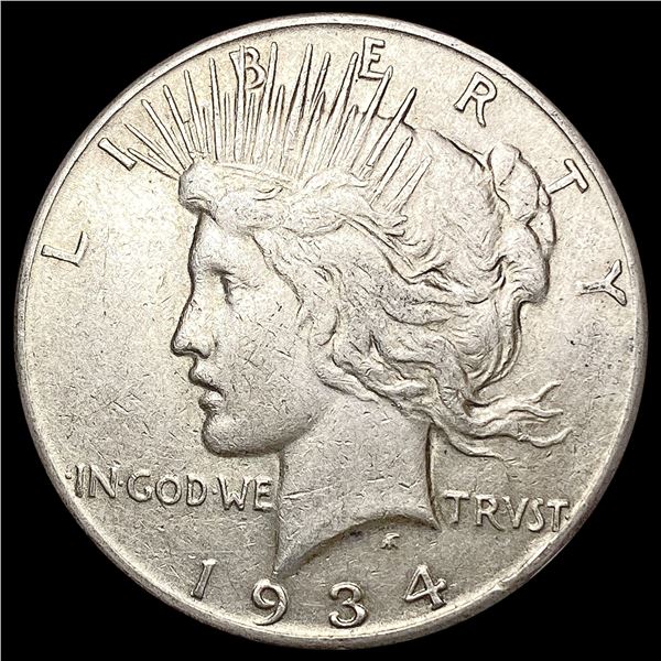 1934-S Silver Peace Dollar NEARLY UNCIRCULATED