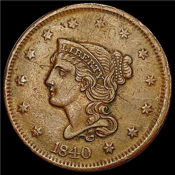 1840 Braided Hair Large Cent CLOSELY UNCIRCULATED