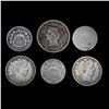 Image 1 : [6] Varied US Coinage (1851, 1867, (2) 1882, 1908-D, 1909-D) NICELY CIRCULATED