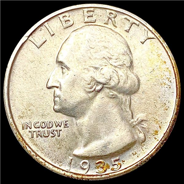 1935-D Washington Silver Quarter CLOSELY UNCIRCULATED