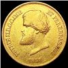1858 Brazil Gold 20000 Reis .5286oz AGW LIGHTLY CIRCULATED