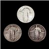 Image 1 : [3] Standing Liberty Quarters (1917, 1927-S, 1929) NICELY CIRCULATED
