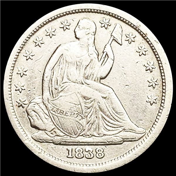 1838 Seated Liberty Dime ABOUT UNCIRCULATED