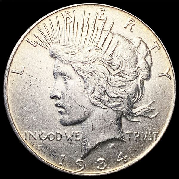 1934 Silver Peace Dollar CLOSELY UNCIRCULATED