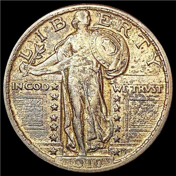 1917 T2 Standing Liberty Quarter NEARLY UNCIRCULATED